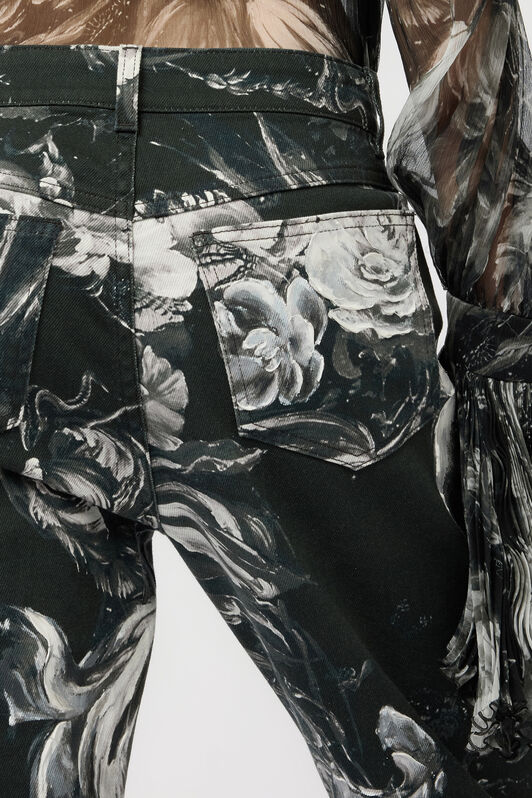 RC Jeans Con Estampado Fiammingo Flowers BLACK/GREY XWJ203-DAT77