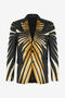 RC Single-breasted blazer with Ray of Gold print Gold RMT435-SKI31