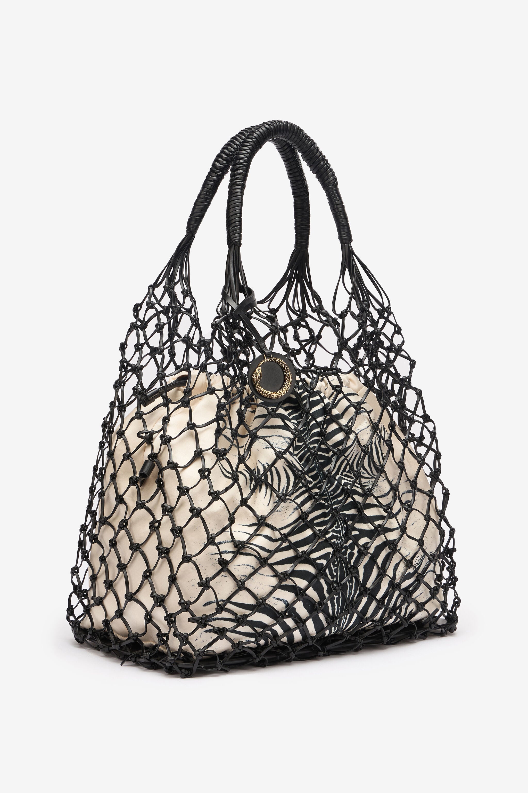 RC Bag With Mesh And Mini Zebra Print RC Bag With Mesh And Mini Zebra Print Black/White UKB019-PZE14