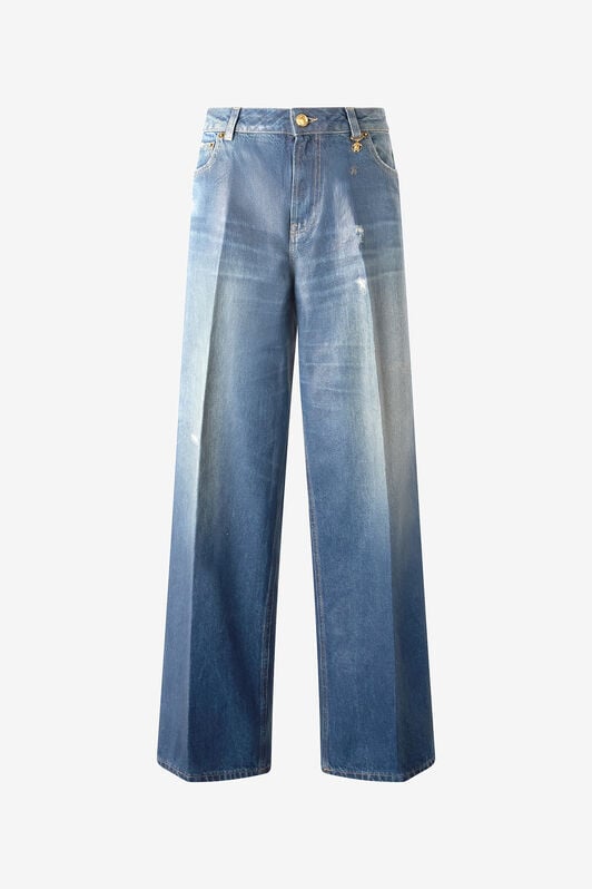 RC Jeans With Mirror Snake Monogram Charm RC Jeans With Mirror Snake Monogram Charm Blue UKJ207-VT006