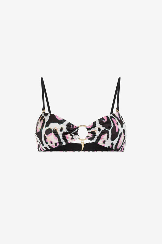 RC Jaguar-print bikini top ROSA QKW00I-LNF54