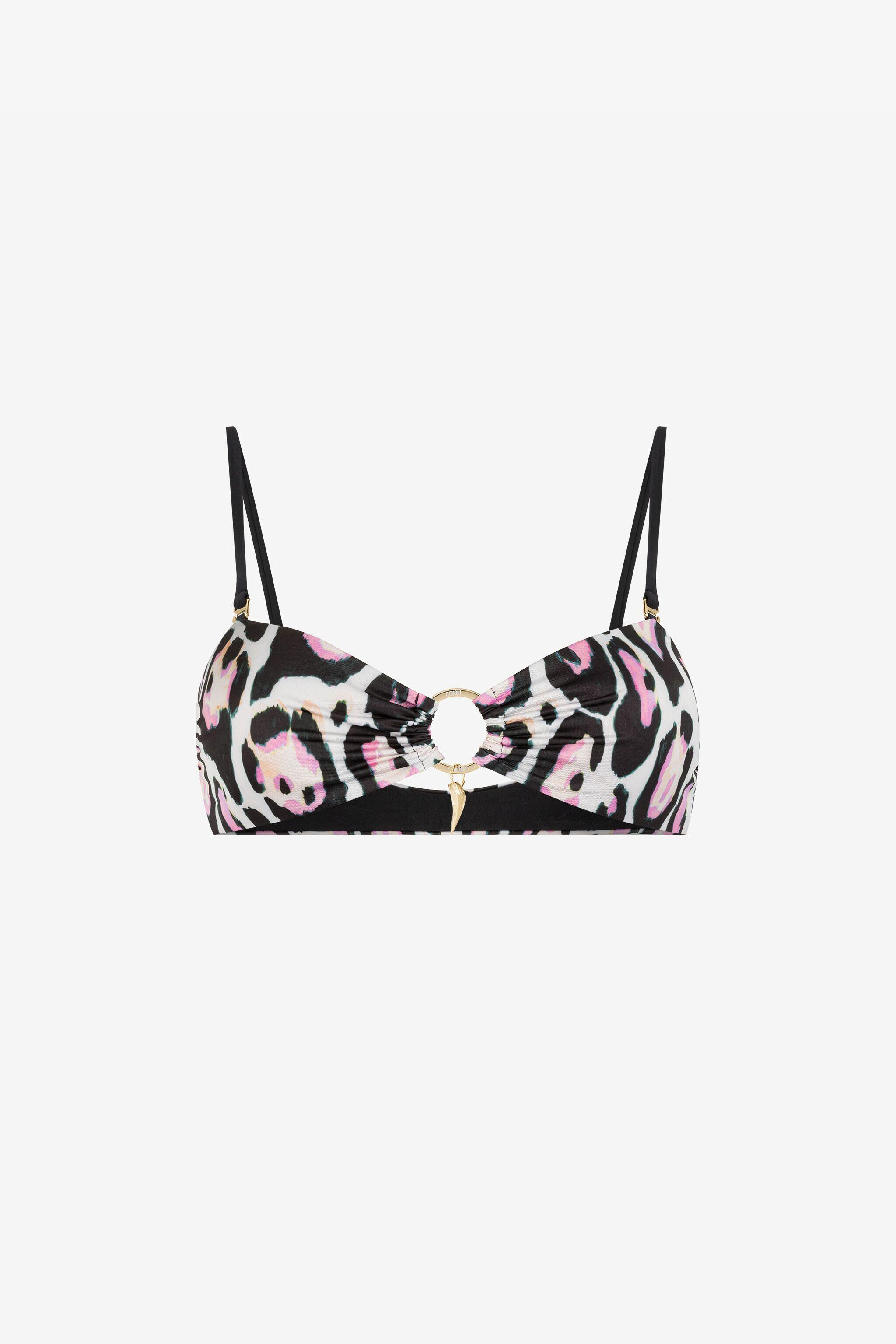 RC Jaguar-print bikini top ROSA QKW00I-LNF54