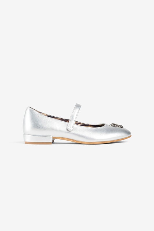 JU Mirror Snake Mary Jane Shoes JU Mirror Snake Mary Jane Shoes ARGENTO PJS047-PM243