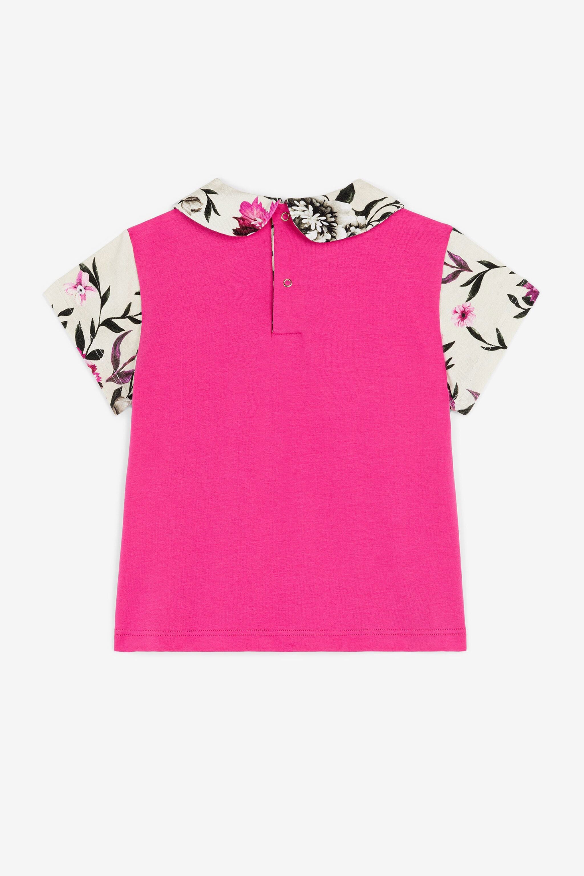 JU Flower-Print Logo Top JU Flower-Print Logo Top Fuchsia OJT659-ISA2J