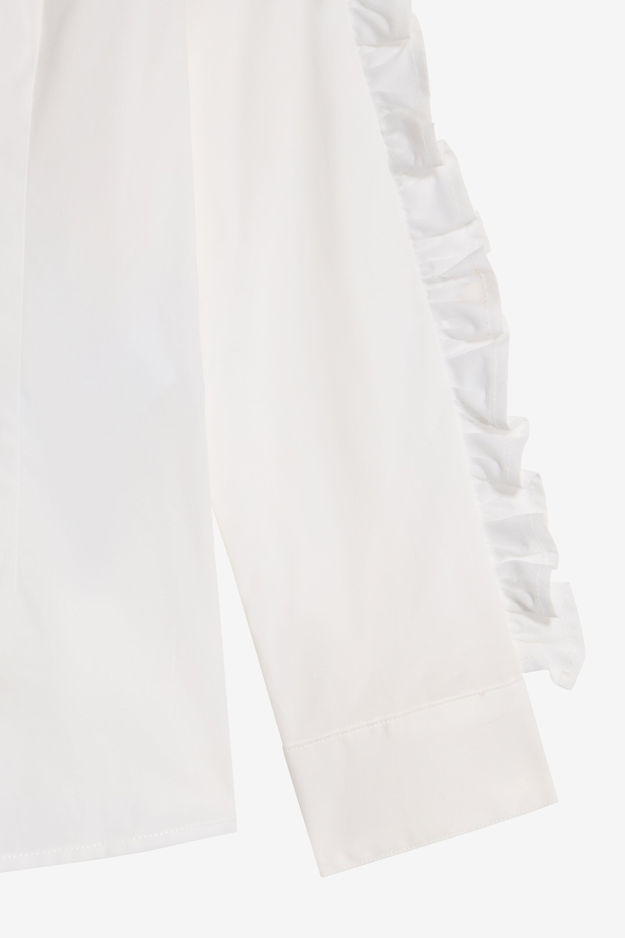JU White Cotton Shirt With Ruffles JU White Cotton Shirt With Ruffles OPTICAL WHITE VJT70A-CH004
