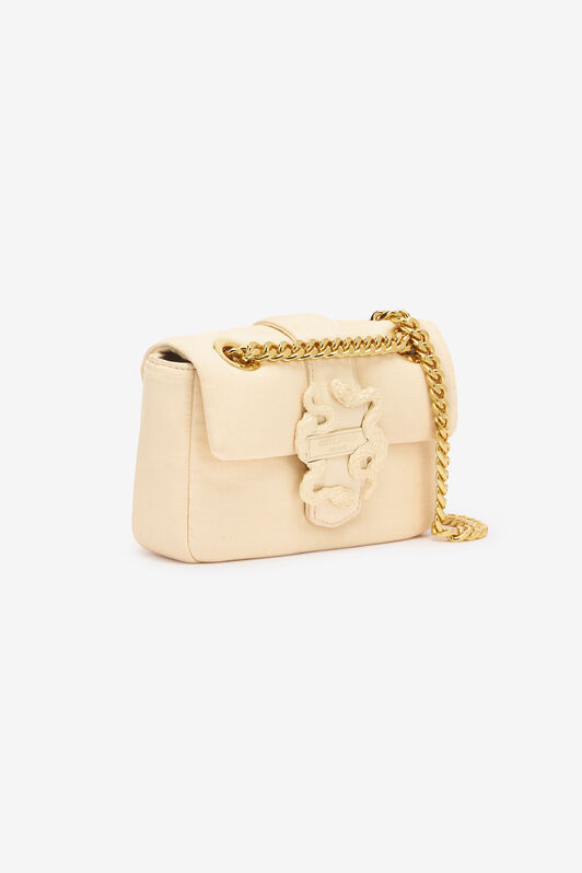 JC Small Crossbody Bag With Mirror Snake Ivory UFB056-UF425