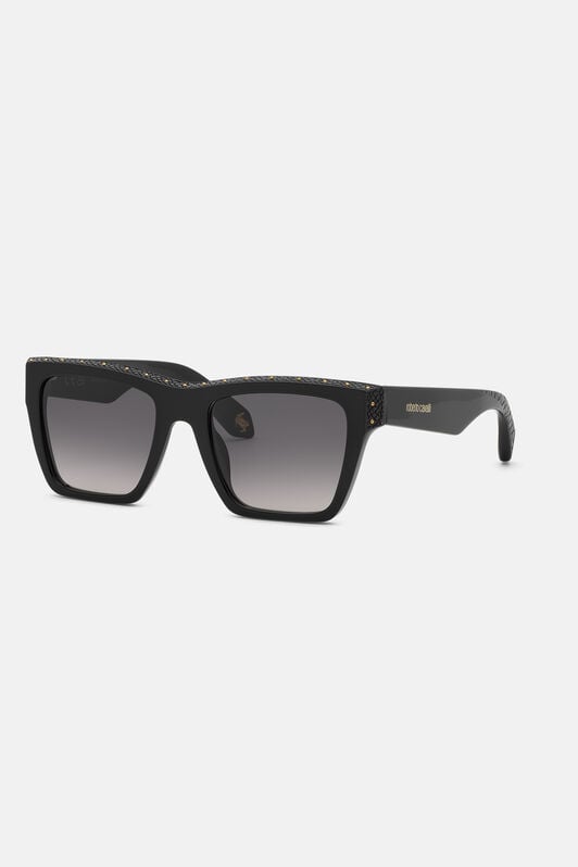 RC Rectangular front shape sunglasses SHINY BLACK VALD09-ID247