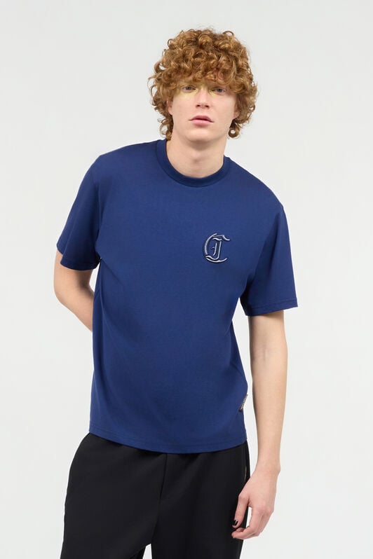 JC T-Shirt Con Monogram Sul Petto JC T-Shirt Con Monogram Sul Petto Blu scuro UFT064-UF084