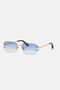RC Metallene randlose Sonnenbrille SHINY ROSE GOLD VALD14-ID252