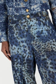 RC Jeans With Jaguar Skin Print BLU/CELESTE/MARRONE VKJ207-VT010