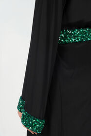 RC Silk Maxi Dress with Embellished Detail NERO/VERDE VWR197-SY001