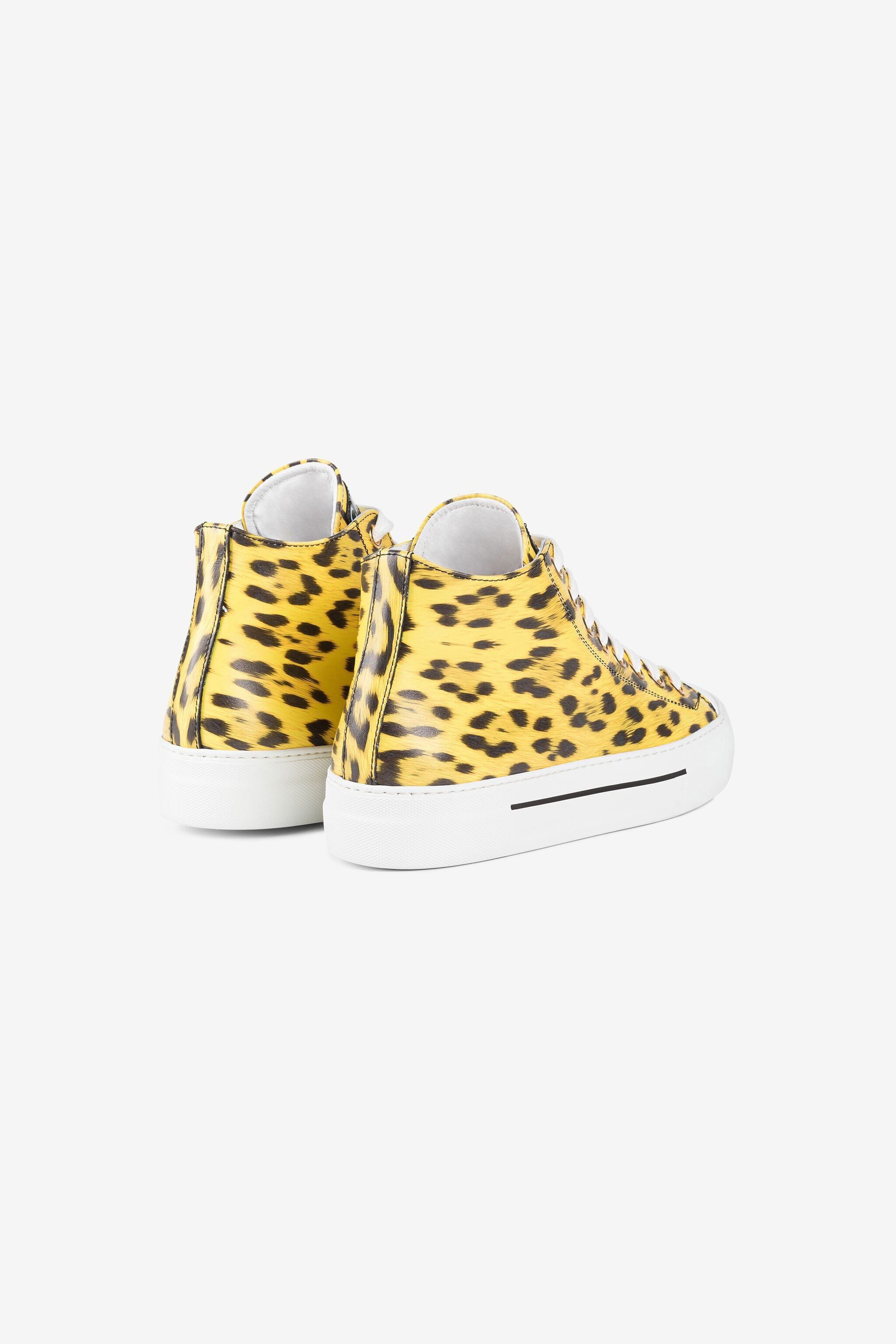 RC Animal-print hi-top sneakers Yellow QKS156-PZA79