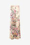 RC Pantalon Palazzo À Imprimé Oriental Bird Ivoire/Rose VKT201-TYP76