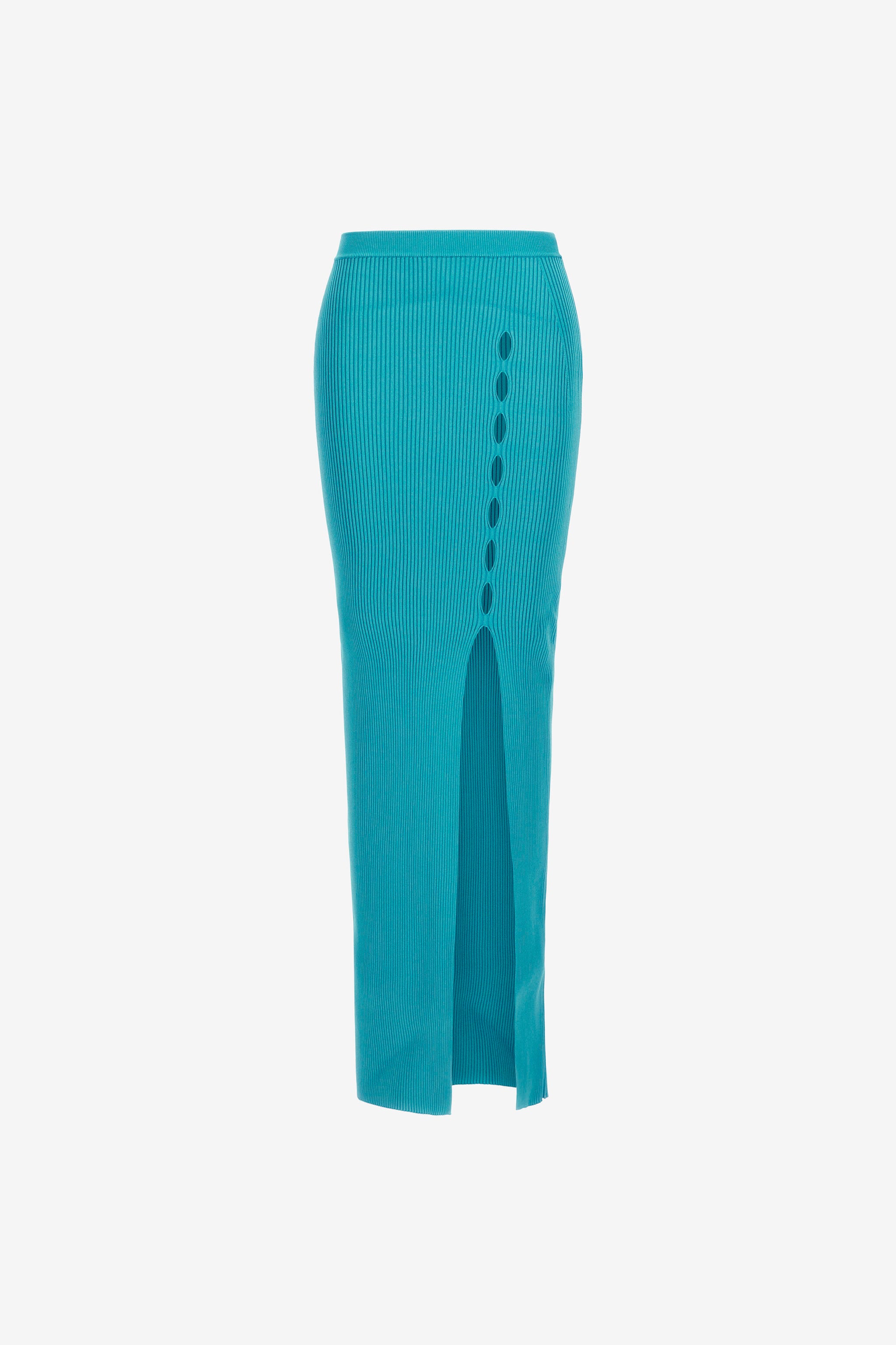 RC Ribbed long skirt with cut-out RC Ribbed long skirt with cut-out Light blue RKM301-MG011
