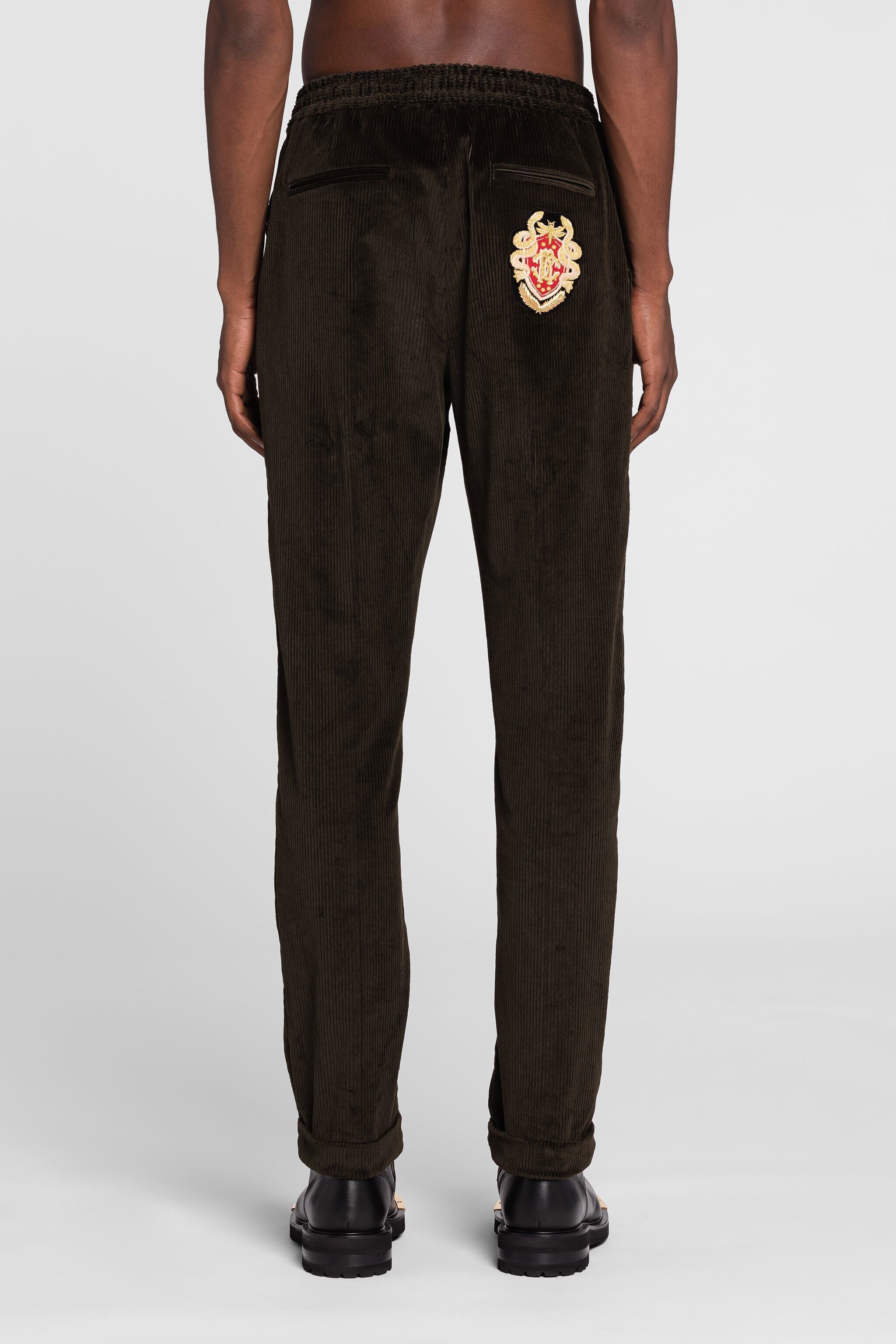 RC RC Monogram Crest-Appliqué Trousers RC RC Monogram Crest-Appliqué Trousers MILITARY PRR206-VL007
