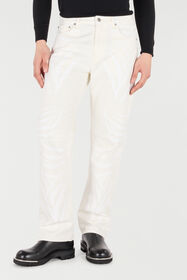 RC Pantaloni Cinque Tasche Stampa Zebra Bianco URJ206-VMN73