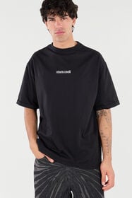 RC T-Shirt En Coton Avec Tigres Et Logo Noir VRT62E-JD060