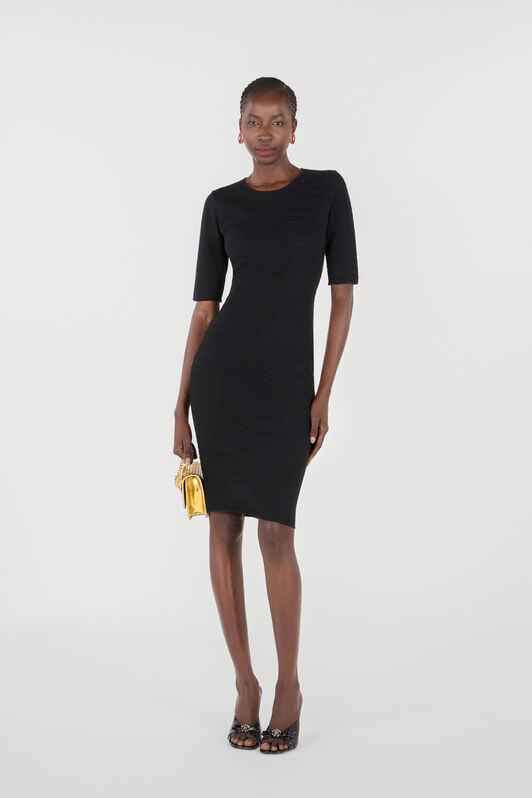 RC Vestido Midi Con Calado RC Vestido Midi Con Calado Negro UKM101-MQ014