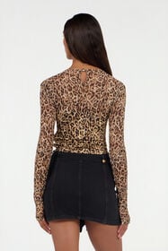 JC Leopard Skin Print Sweater BEIGE VFT214-VF337