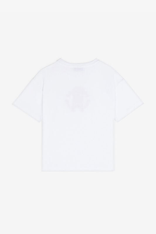 JU T-shirt en coton à broderie RC Monogram JU T-shirt en coton à broderie RC Monogram Blanc RJT635-JD001