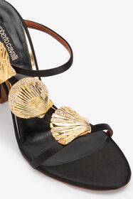 RC Sandalen Mit Goldenen Muscheln Schwarz UWS003-FL113