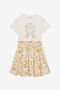 RC Kleid mit Gold Arabesque-Print RC Kleid mit Gold Arabesque-Print WHITE/GOLD TJT10L-JFN37