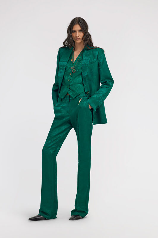 RC Pantalon Évasé Vert TKT207-TJ033