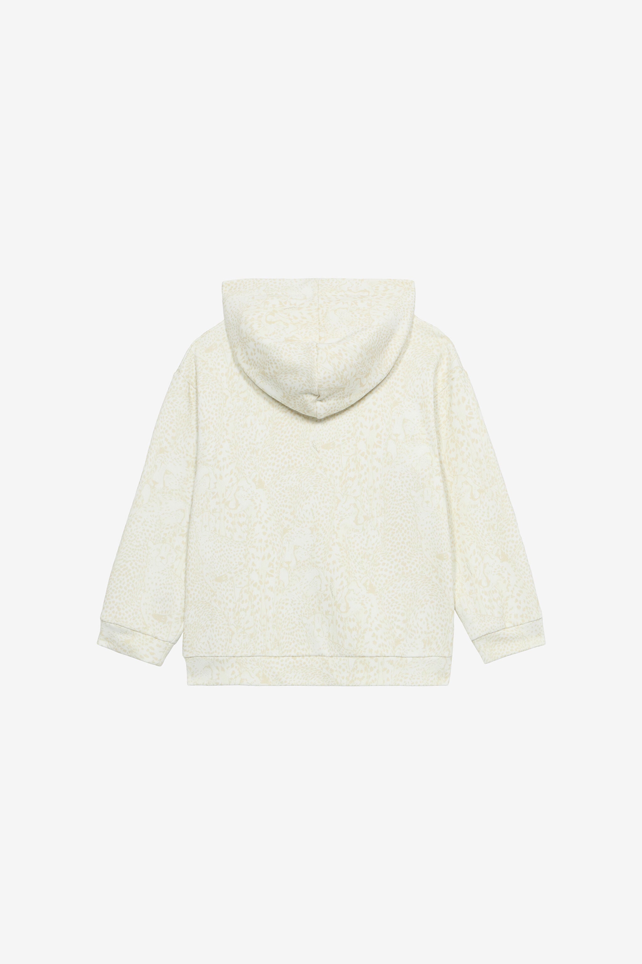JU Hooded Sweatshirt With Cheetah Print JU Hooded Sweatshirt With Cheetah Print Ivory UJT69G-5OO35