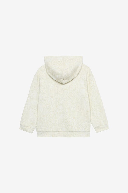 JU Hooded Sweatshirt With Cheetah Print JU Hooded Sweatshirt With Cheetah Print Ivory UJT69G-5OO35