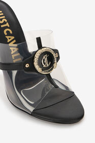 JC Sandali Con Tomaia Trasparente Nero UFS061-UF383