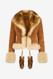 RC Giacca In Suede E Shearling BROWN XQP401-ZC020