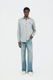 RC Camisa Gris Claro con Bordado Monogram RC BROWN SOT70P-FN006