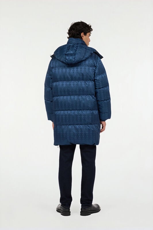 RC Blue Down Jacket with RC Monogram All Over RC Blue Down Jacket with RC Monogram All Over BLUE ROT80E-DJ005