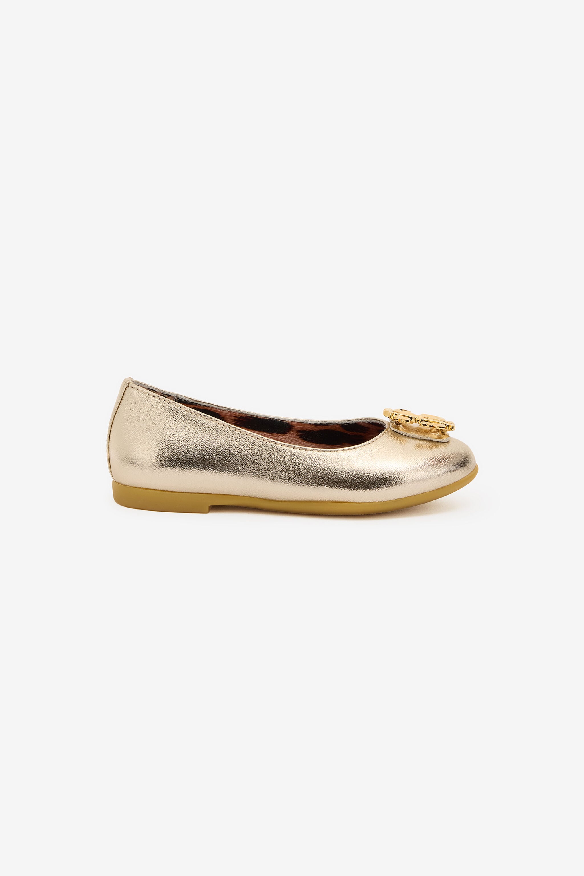 JU Ballet Flats With RC Monogram PLATINUM GOLD TJS01S-ZCJ03