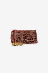 RC Roar Pochette Bag Burgundy Laminated Leather RC Roar Pochette Bag Burgundy Laminated Leather RED RKB012-PG012