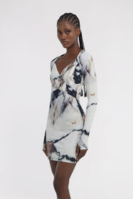 RC Marble Print Dress Черный/Белый TWT135-LNN18