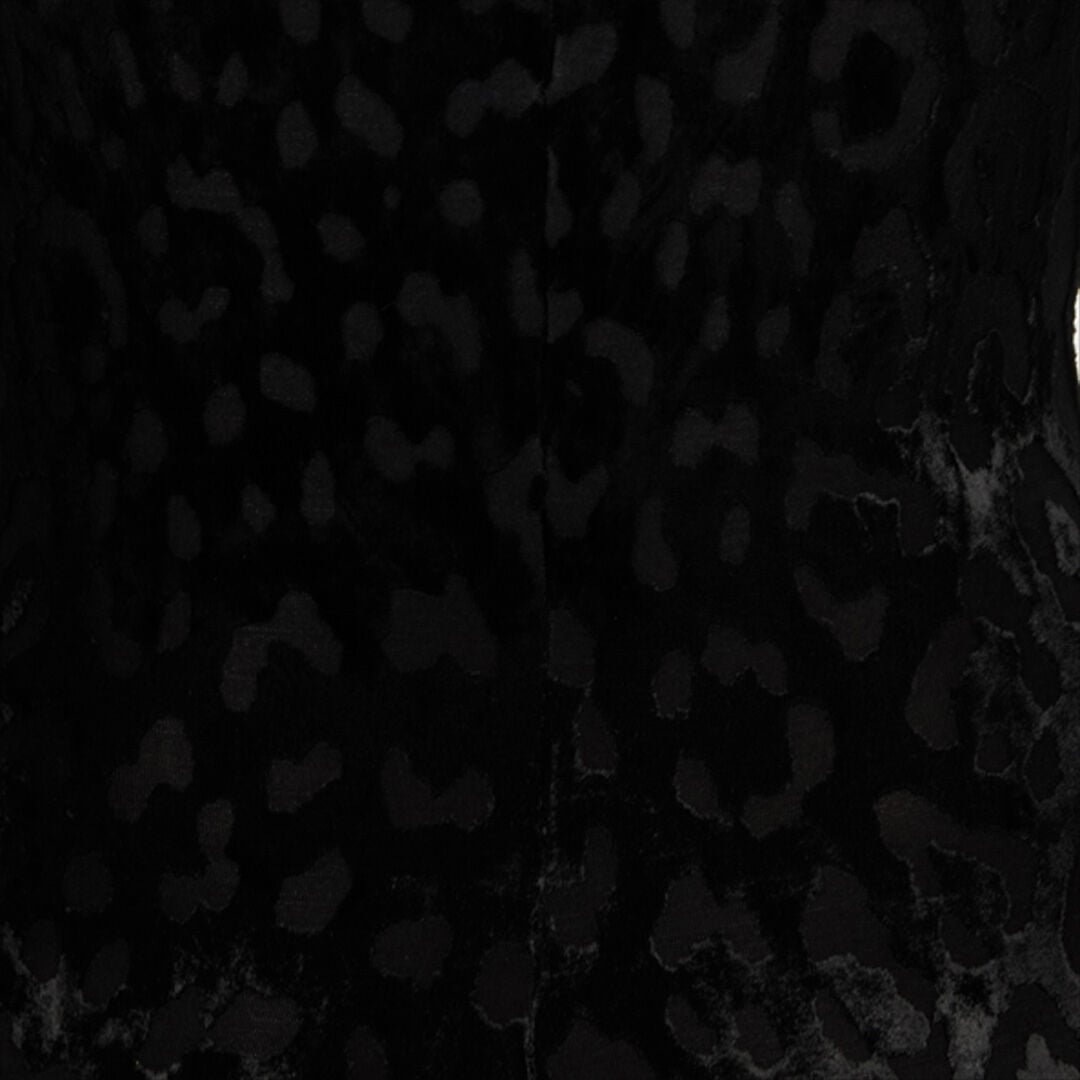 RC Long Black Dress With Jaguar Skin Pattern Black VWT155-CJ003