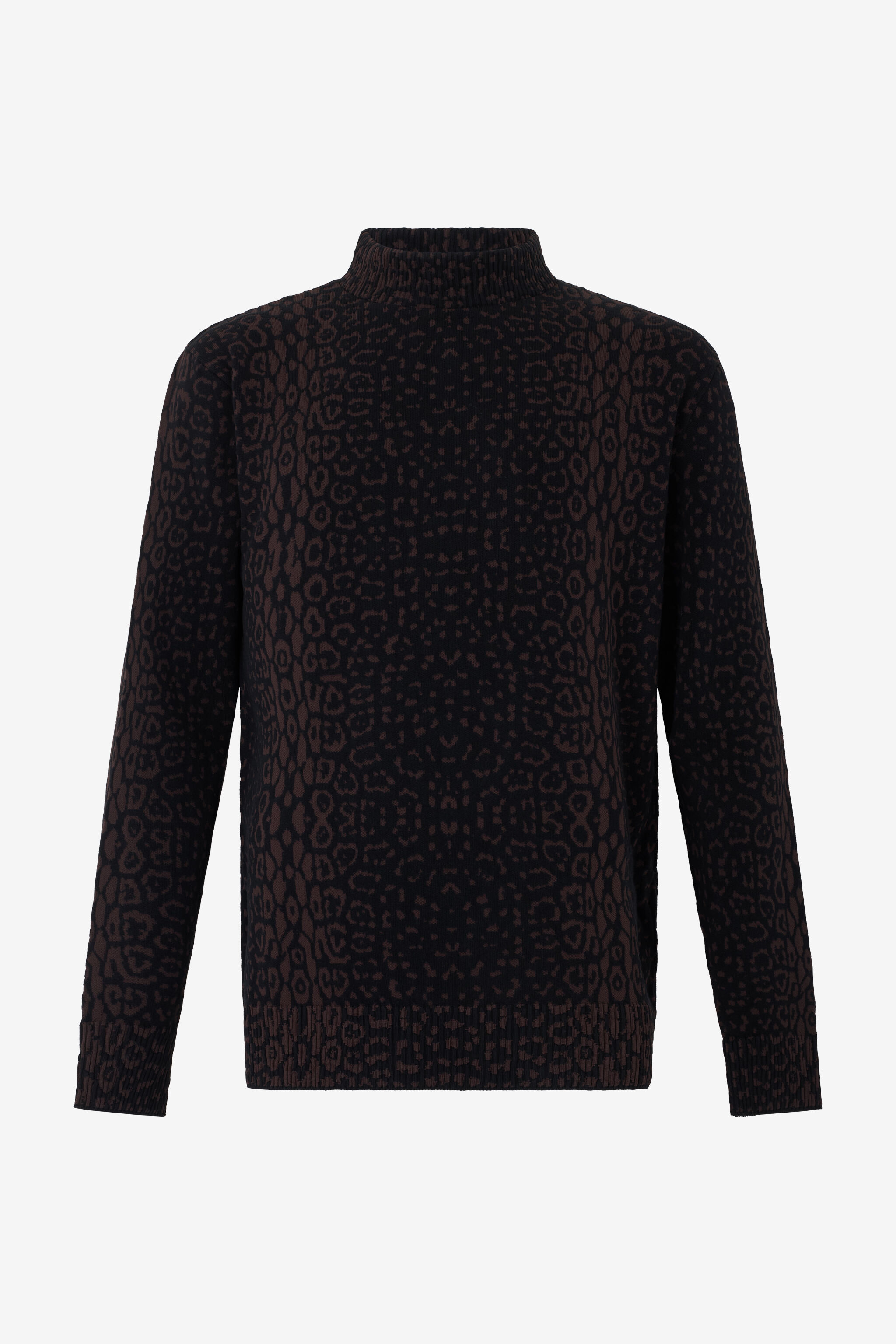 RC Maglione dolcevita con motivo leopardato RC Maglione dolcevita con motivo leopardato BLACK/ANTHRACITE TOM60D-DJ028