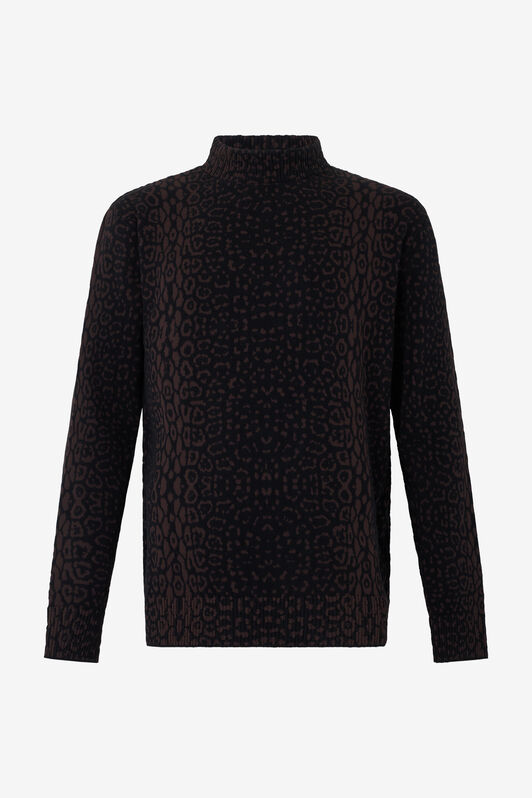 RC Maglione dolcevita con motivo leopardato RC Maglione dolcevita con motivo leopardato BLACK/ANTHRACITE TOM60D-DJ028