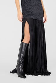 RC Long Snakeskin-Effect Dress Black UKT118-SZN57