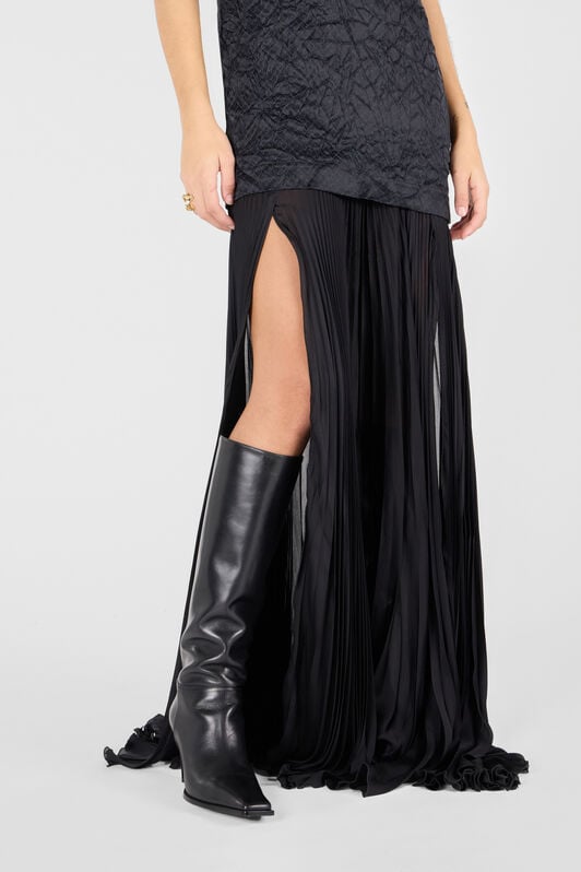 RC Long Snakeskin-Effect Dress RC Long Snakeskin-Effect Dress Black UKT118-SZN57