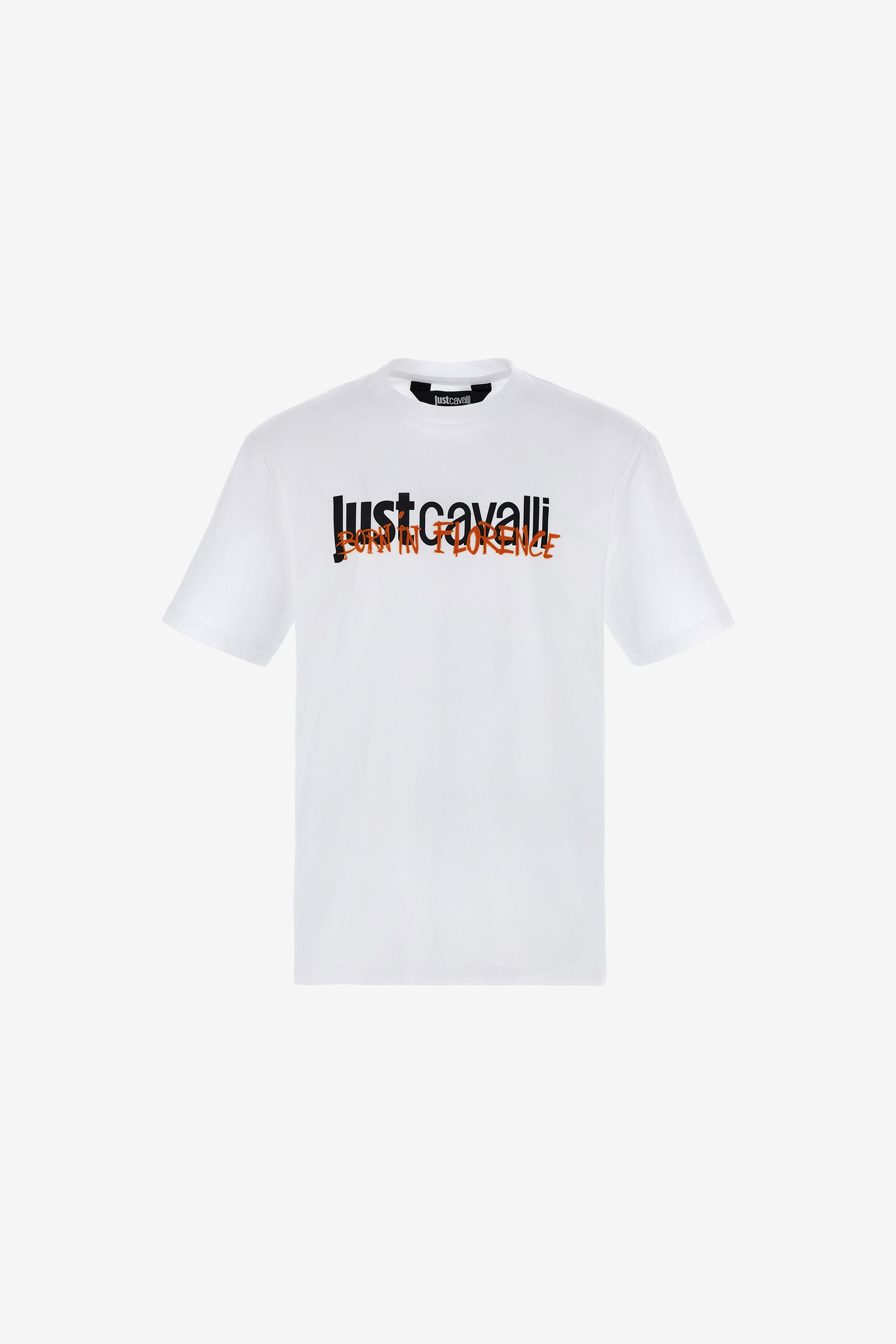 JC Just Cavalli Logo T-Shirt JC Just Cavalli Logo T-Shirt Weiß RRT928-RR190