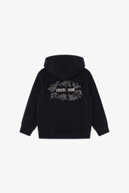 JU Baroque Embellished Zip-Up Hoodie Black TJT66L-CF050