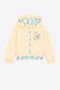 JU Monogram-print zip-front hoodie Yellow QJT950-CF050