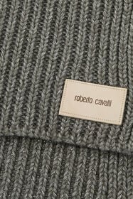 RC Écharpe En Mohair Mélangé Avec Plaquette Griffée Du Logo Gris TALR42-IR059