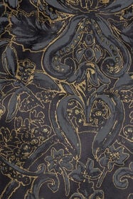 RC Ornamental Black Print Dress BLACK WKT180-SZR36