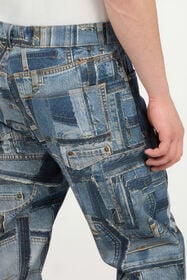 RC Jeans de la Colección Cápsula Patchwork Azul UMJ205-VT001