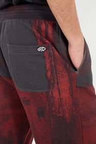 RC Pantalones De Algodón Con Cordón Ajustable Y Fang Negro/Rojo VNT25B-FOP69