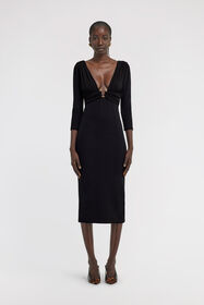 RC Vestido con detalle dorado Negro TKT139-JJ034