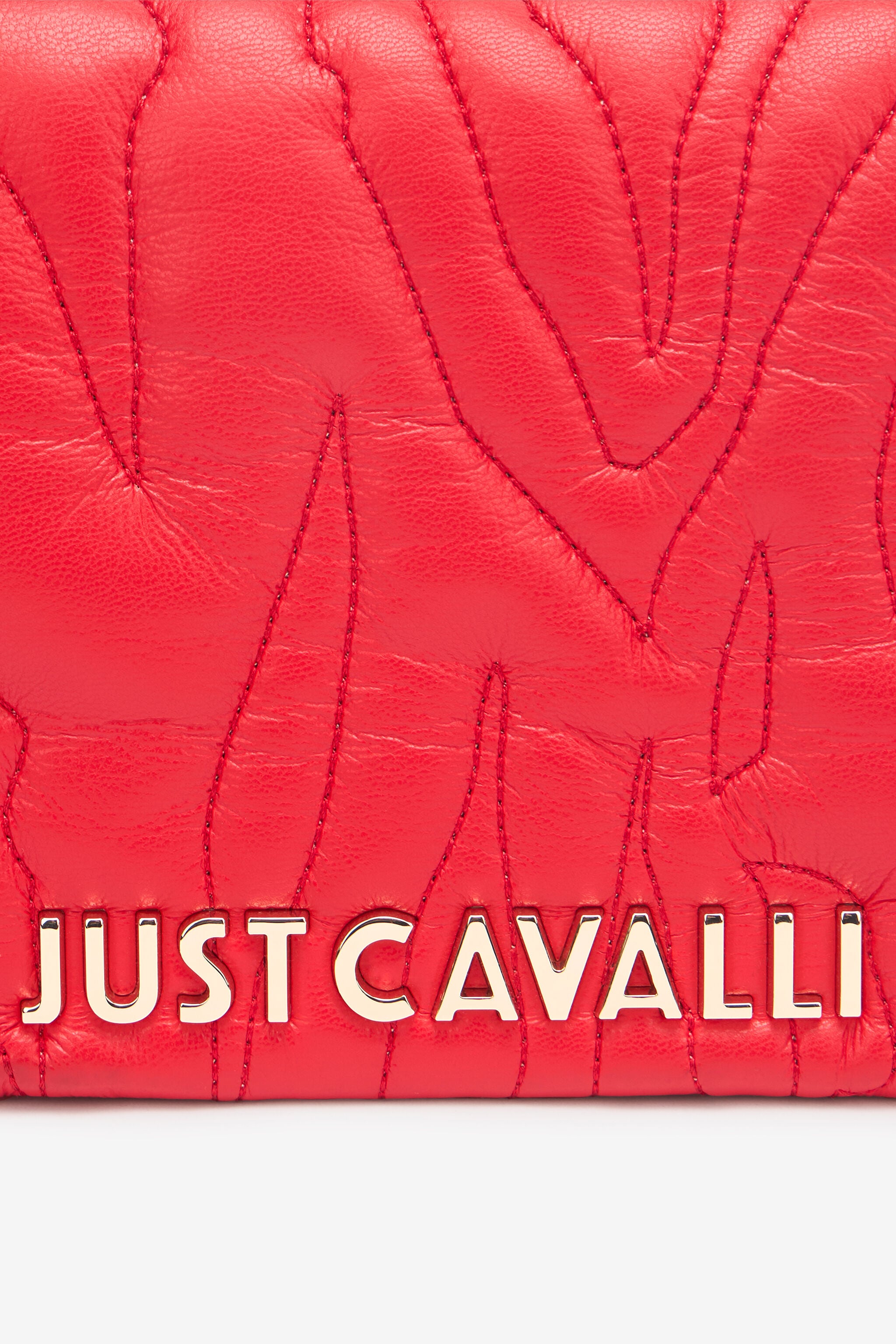 JC Top-Stitched Crossbody Bag With Logo JC Top-Stitched Crossbody Bag With Logo Red UFB068-UF437